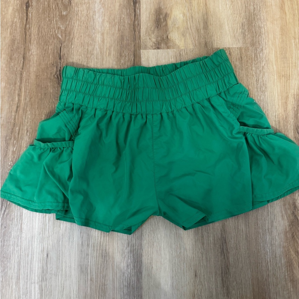 FP Movement by Free People Get Your Flirt on Green Athletic Shorts